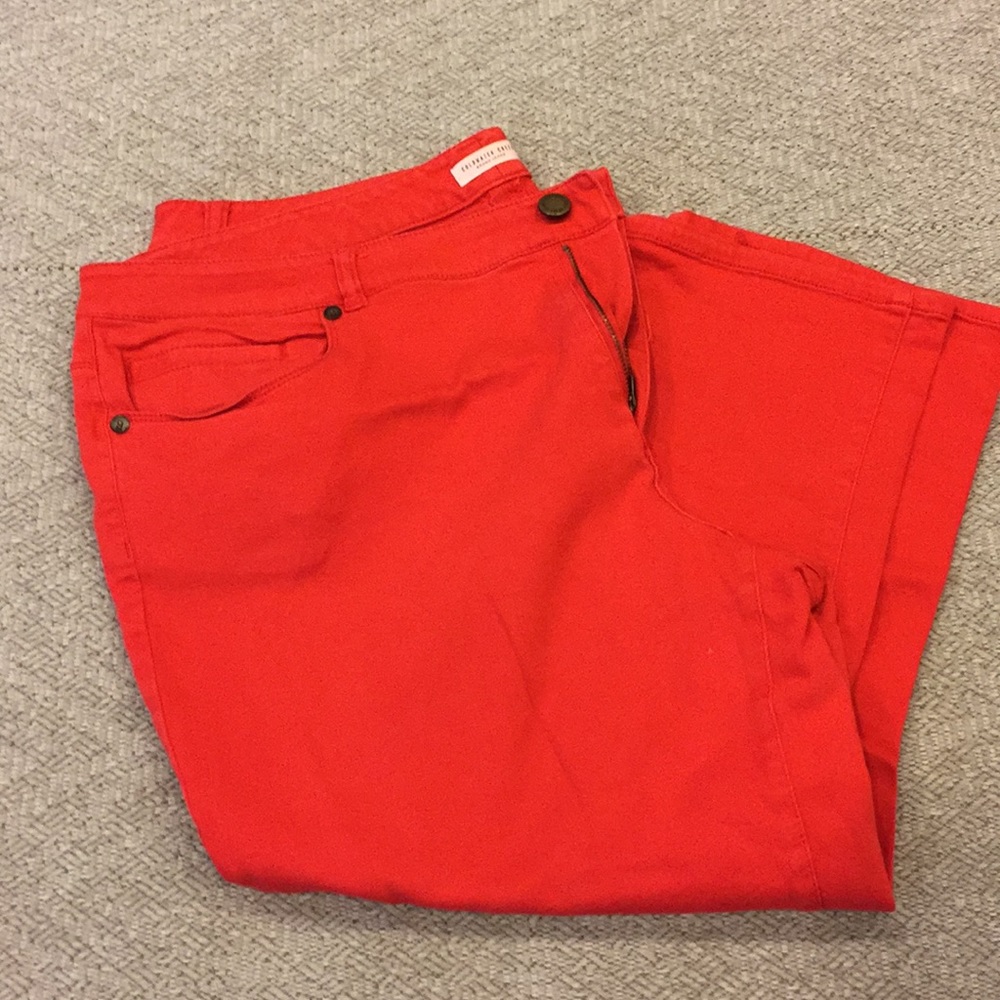 Reddish orange capris Coldwater Creek sz 18